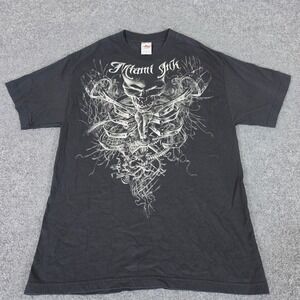 Miami Ink Skull Skeleton Graphic T-Shirt Mens Large Black Alstyle AAA Y2K Tee